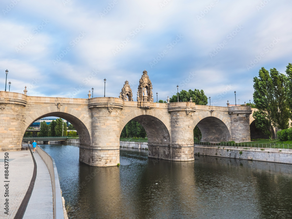 Puente de Toledo. Toledo bridge over river manzanares in Madrid