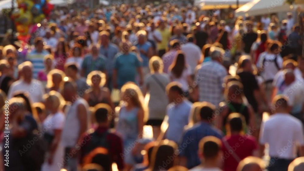 custom made wallpaper toronto digitalAnonymous street crowd backlight shot