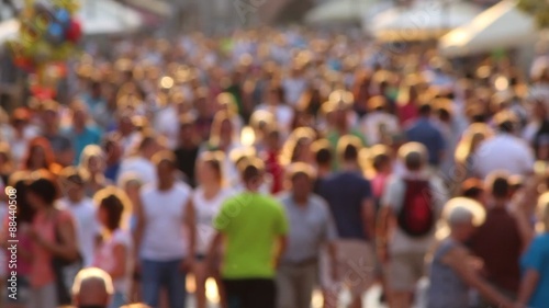 Wallpaper Mural Anonymous street crowd backlight shot Torontodigital.ca