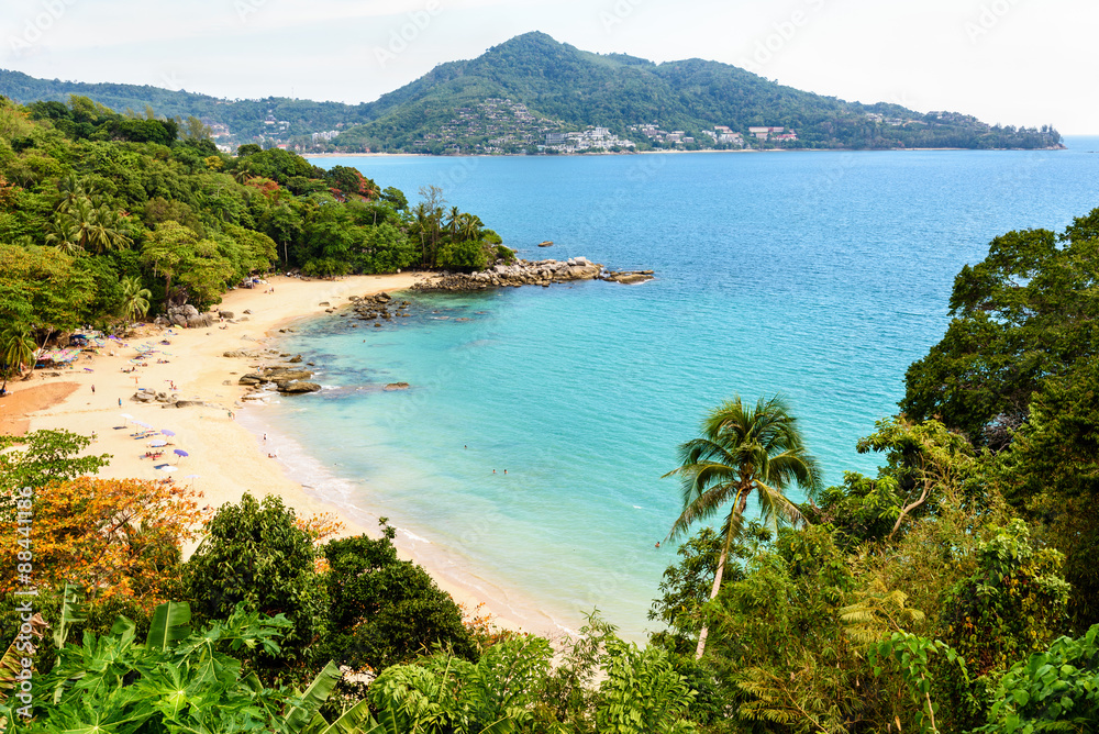 Beach of Laem Sing Cape in Phuket island