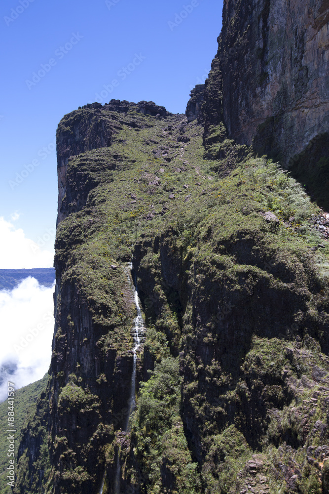 Naklejka premium View from Roraima Tepui - Table Mountain - Triple border, Venezu