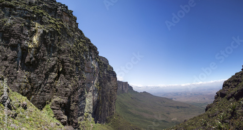 View from Roraima Tepui - Table Mountain - Triple border, Venezu