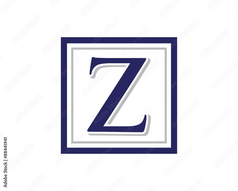 Z Letter Logo Square Frame Z Letter Logo Square Frame