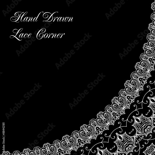 Decorative lace corner
