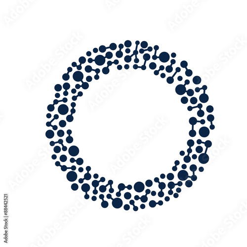 Network circle dots and lines