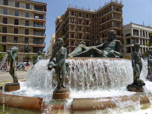 Valencia - Turia Fountain on Plaza de la Virgen photo