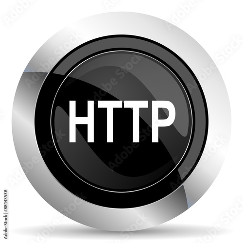 http icon, black chrome button