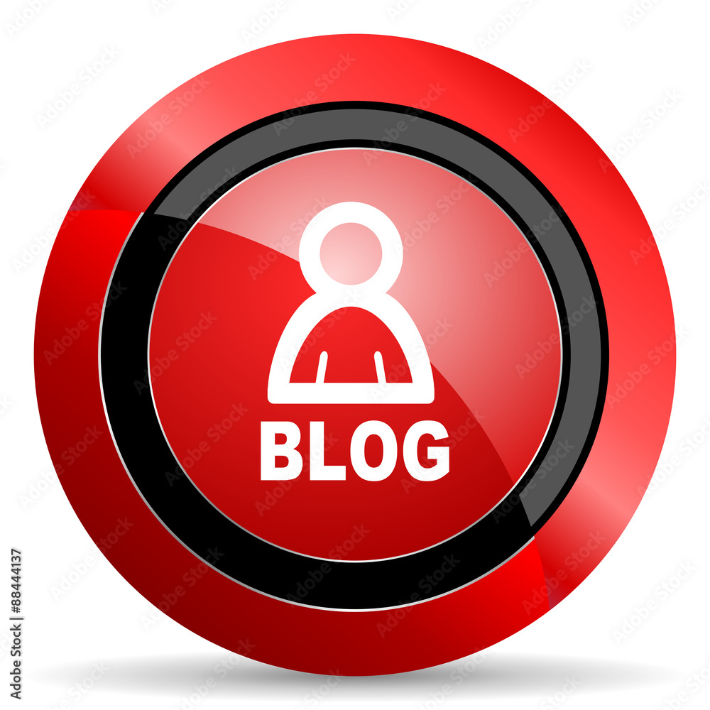blog red glossy web icon blog red glossy web icon