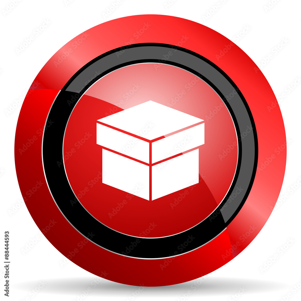 box red glossy web icon