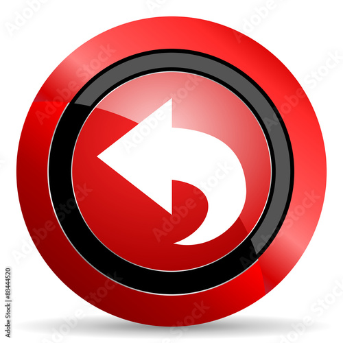 Free Download back red glossy web icon - GFXLoad