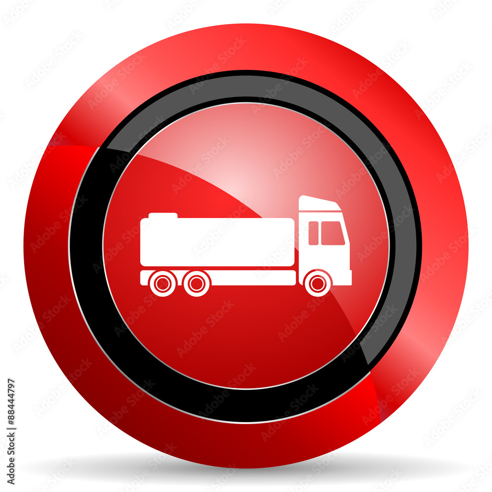 truck red glossy web icon truck red glossy web icon