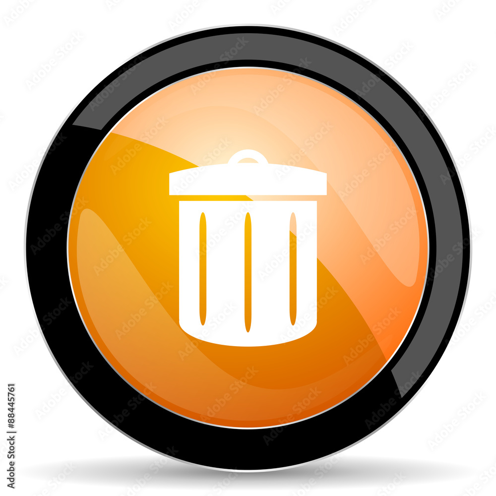 recycle orange icon recycle bin sign recycle orange icon recycle bin sign