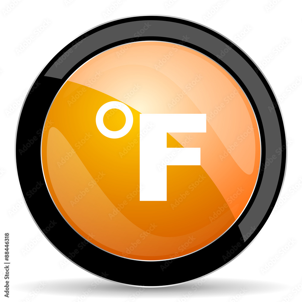 fahrenheit orange icon temperature unit sign fahrenheit orange icon temperature unit sign