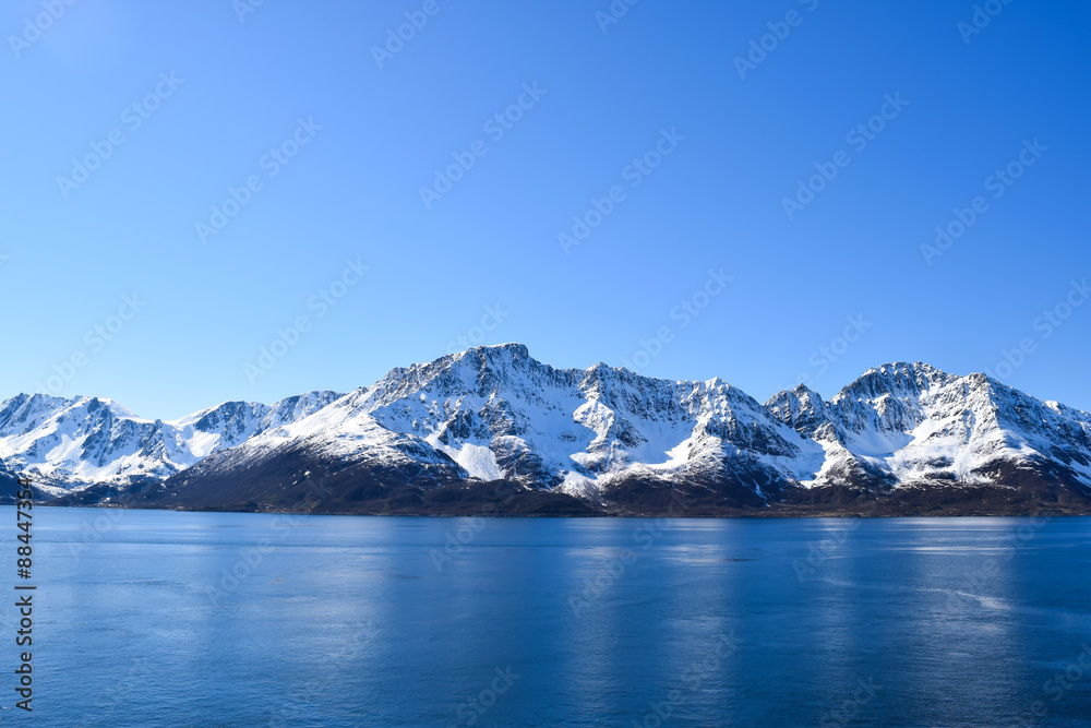 Norwegian Mountains with snow
