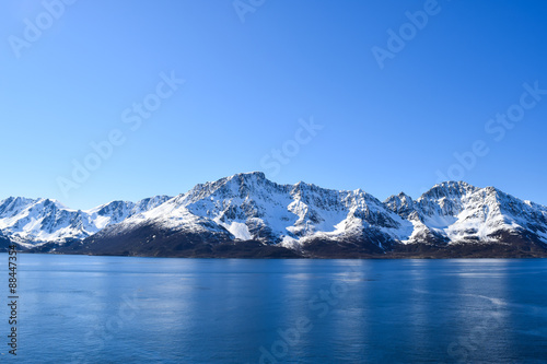 Norwegian Mountains with snow 