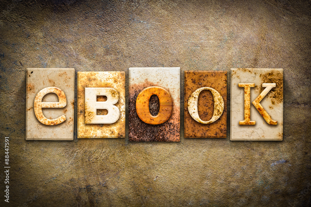 Fototapeta premium eBook Concept Letterpress Leather Theme