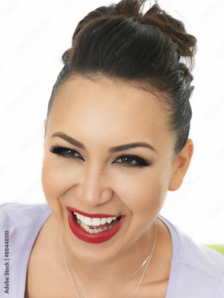 Beautiful Happy Smiling Young Hispanic Woman With A Lovely Big Smile Beautiful Happy Smiling Young Hispanic Woman With A Lovely Big Smile