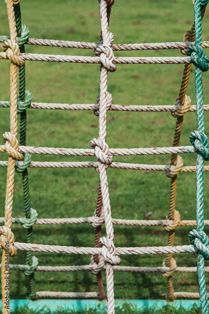 Rope climbing nets,