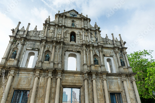 Ruins St Paul church in Macau, China