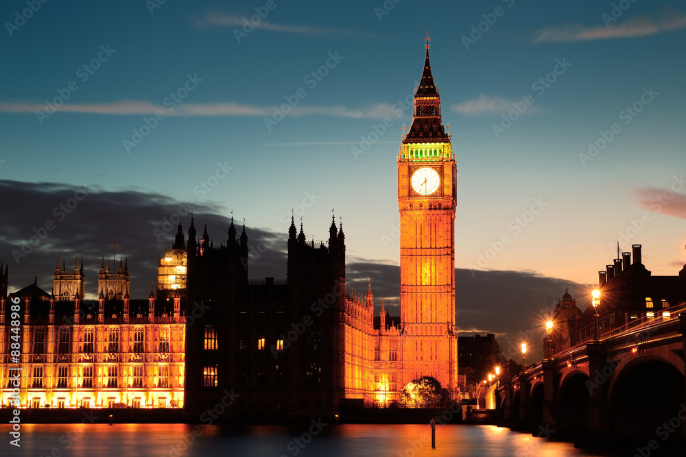 London at dusk