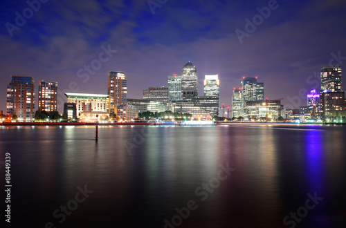 London Canary Wharf at night © rabbit75_fot
