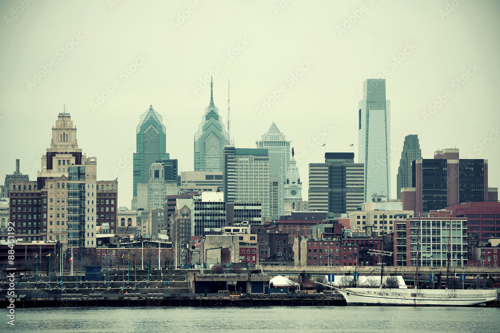 Naklejka premium Philadelphia Skyline