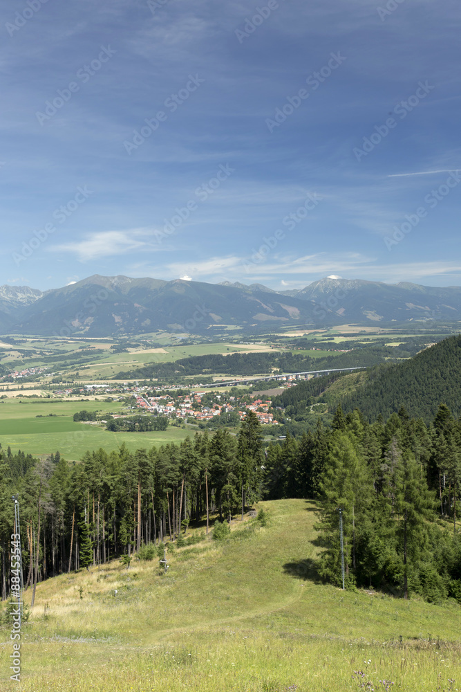 View on the summer Slovakia Mountains High Tatras