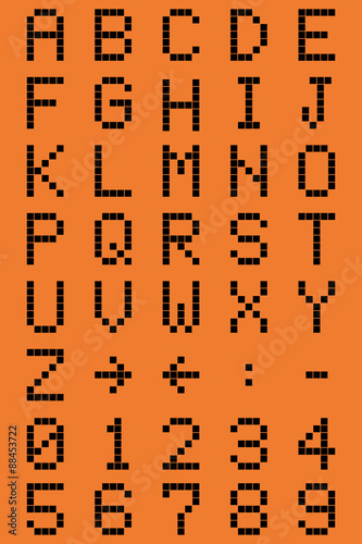 Pixel font and numbers