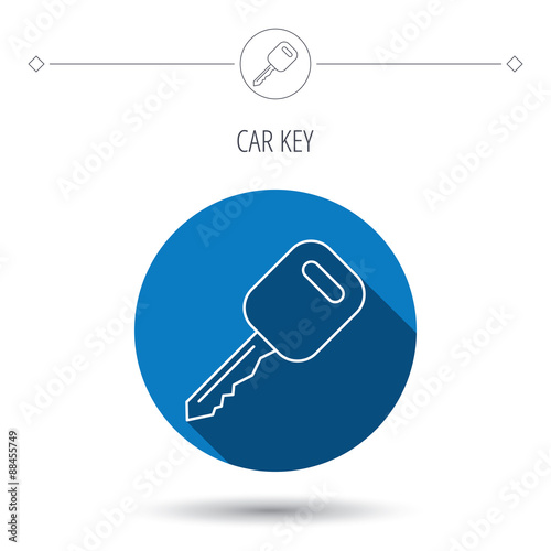 Car key icon. Transportat lock sign.