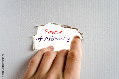 Power of attorney Text Concept