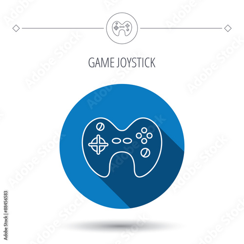 Joystick icon. Video game sign.