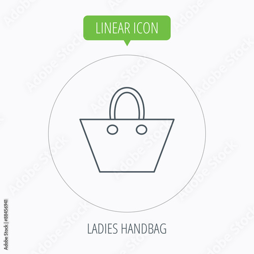 Ladies handbag icon. Elegance women accessory.