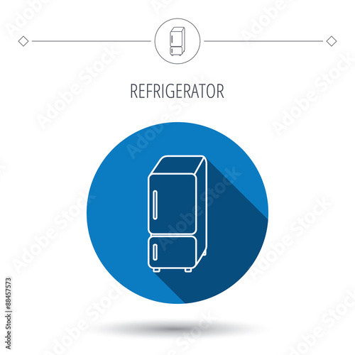 Refrigerator icon. Fridge sign.