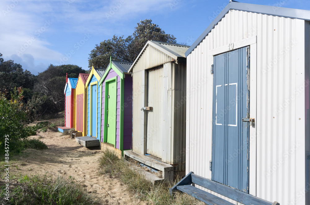 Naklejka premium Six bathing boxes