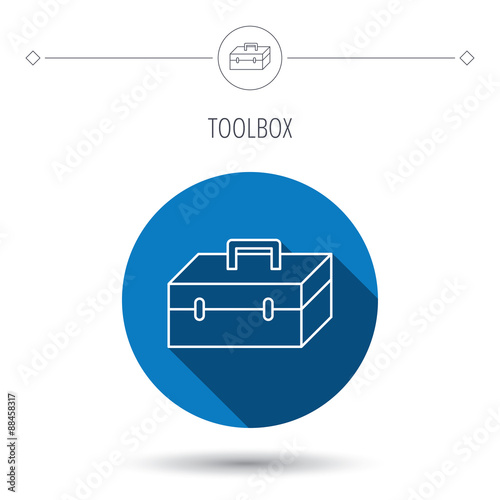 Toolbox icon. Repair instruments sign.