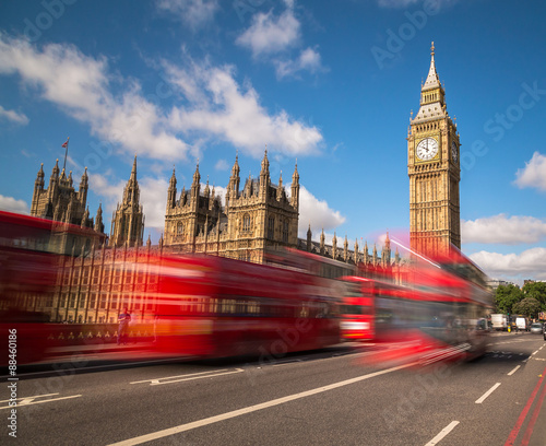 Big Ben and London Buses