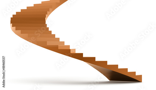 Orange stairs concept rendered