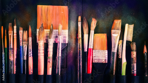 Watercolor paintbrush