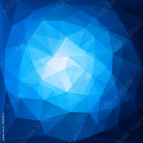 abstract blue triangular random pattern background design vector