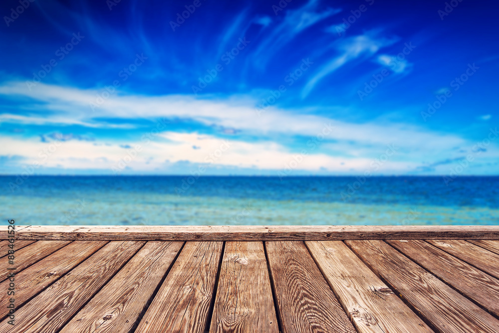 Boardwalk Pier and Open Seascape