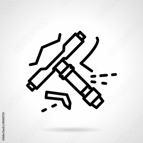 Longboard tool line vector icon