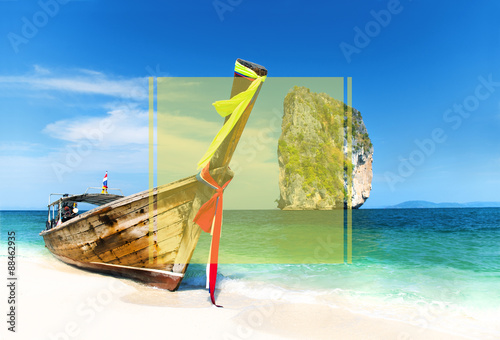 Copy Space Frame Summer Vacation Holiday Concept