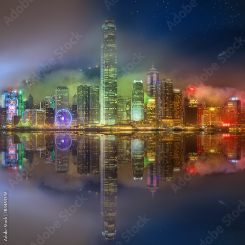 Panorama of Hong Kong and Financial district