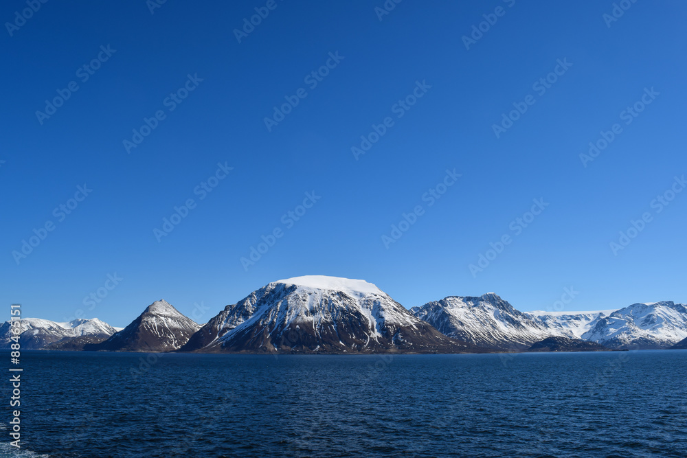 Norwegian Mountains with snow
