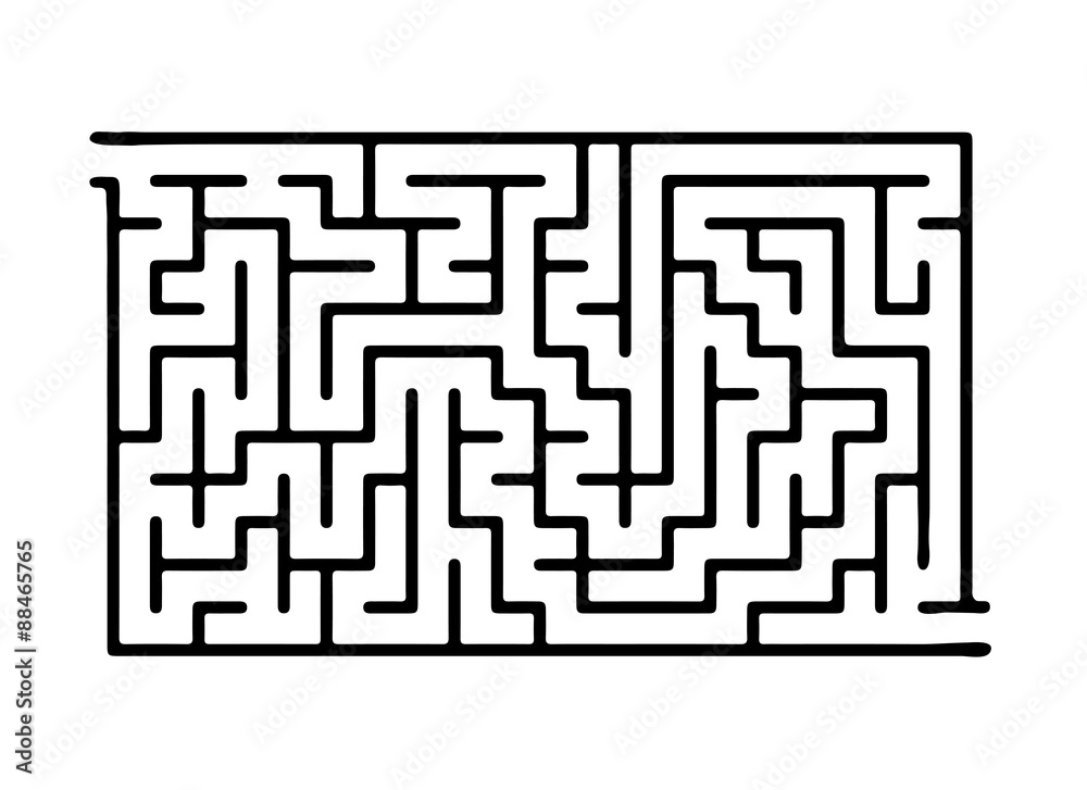 Black vector maze Black vector maze