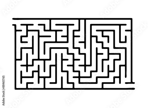 Black vector maze photo