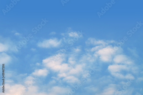 Fototapeta Naklejka Na Ścianę i Meble -  Blue sky with clouds. Beautiful blue heaven. Sky desktop background