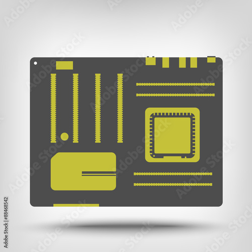 Computer motherboard icon