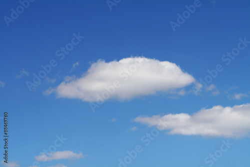 Blue sky with clouds. Skies without birds. Great blue background. 