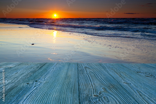 Beach at sunset